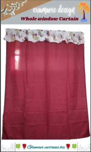 glamour terno curtain evamarie maroon design - valance curtain/ half window or kitchen curtain/ msp/door 7ft curtain / 6ft window kurtina