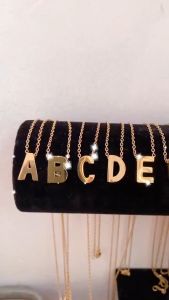 MiNiZi Kalung titanium inisial huruf nagita Model A-Z Nagita  Gold Silver Anti Luntur anti karat