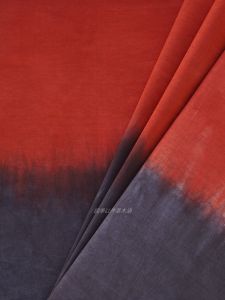 ผ้าฝ้ายแท้สองสี ผสมธรรมชาติ ปั๊มน้ำมันดอกไม้ทำมือ ผ้าฝ้ายผสมปะติดปะต่อกันทำมือ