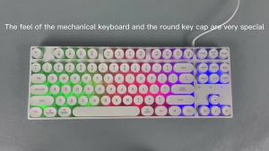 Bàn Phím Chơi Game Cơ Học NexusClick 87 Phím Có Dây Đèn Nền RGB Nút Tròn Dùng Cho Laptop/máy Tính Để Bàn/văn Phòng