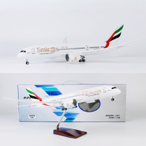 43cm 1/130 Scale Emirates Airways B787 Model Airplane Kit Diecast Aircraft With Landing Gear Wheel For Aviation Souvenir Gift
