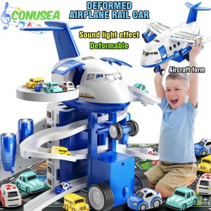 Airplane Model Car Aircraft Rail tracks car Miniature Planes Childrens Toys indoor Games Vehicle Toy Christmas for Boys Girls