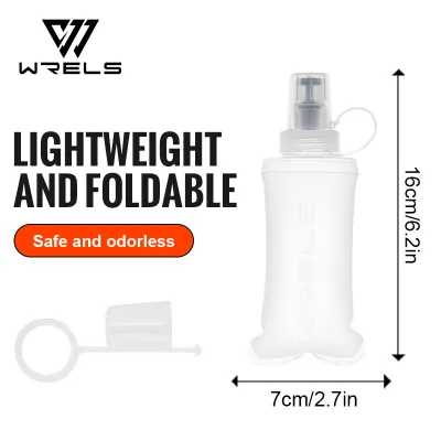 WRELS Soft Foldable Sports Water Bottle Safe And Odorless For Running Camping And Cycling #Sh15