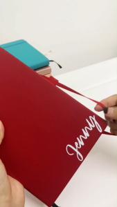 Customized A5 Macaroon Lined PU Leather Notebook Planner with Elastic Strap | Business Journal | Corporate Gifts