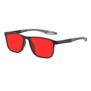 Anti Blue Light Glasses Red Tinted Lenses Better Sleep Prevent Eye Strain Men Women TR90 Nightvision for Work and Sport