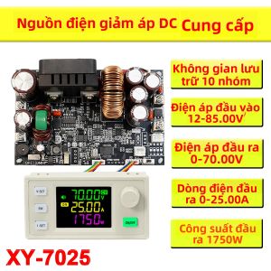 70V/25A/1750W Bộ Chuyển Đổi Nguồn Điện Ổn Định CNC Bộ Chuyển Đổi Buck CC CV Mô-đun Bước Xuống Dòng Điện Không Đổi Điện Áp Không Đổi