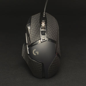 แผ่นรองเมาส์กันลื่นแบบกันเหงื่อแบบหนังงูสำหรับ Logitech G502 Hero รุ่นไร้สายและมีสาย แผ่นรองเมาส์แบบด้าน