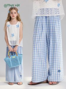 iplant | Grid Pattern Casual Trousers