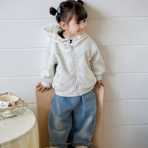 เสื้อแจ็คเก็ตฤดูใบไม้ร่วงสำหรับเด็กผู้หญิง 1 ขวบ น่ารัก สง่างาม เสื้อผ้าเด็ก ผ้าฝ้าย คอกลม แขนสั้น ปกติ ฤดูใบไม้ผลิ ฤดูใบไม้ร่วง