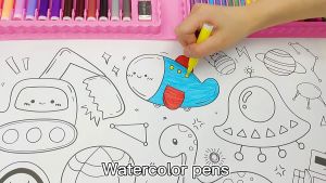 Kids Art Coloring Drawing Set 86/150/208pcs with Crayons Color Pencils / Set Melukis & Mewarna Kanak-Kanak Hadiah