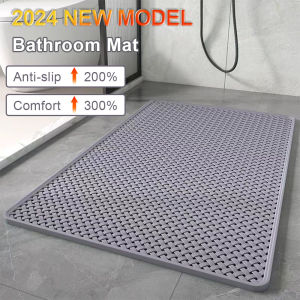 Bathroom Floor Mat Anti Slip Rubber Mat Suction Bath Mat Bathroom Accessories Matting Floor Rubber Water-absorbent Quick-drying Strong Suction Cup Shower Mat Door Mat Household Anti-fall and Anti-slip Foot Mat for Elderly and Children To Take A Bath