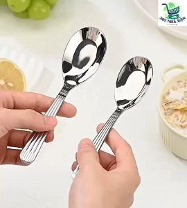 Thìa inox OYATTON thìa cơm thìa phở thìa cán ngắn thìa cháo thìa cao cấp thìa vân OYATTON