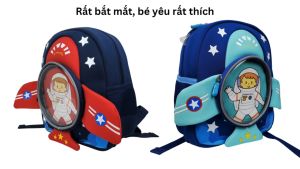 Balo trẻ em phi hành gia xanh da trời hoặc Xanh than