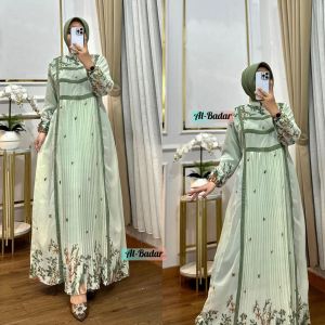 GAMIS PRISKET CERUTY PLES HIJAB LD 110 CM PB 140 CM