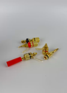 Cọc loa mạ vàng trạm kết nối loa kim loại ốc vặn m4 thích hợp cho thùng loa âm ly