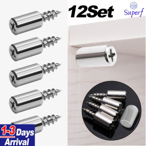 【From Manila】12Set Cross Self-tapping Screw with Rubber Sleeve Laminate Support Wardrobe Cabinet Glass Hard Nonslip Partition Nail