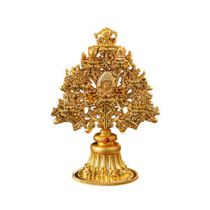 ต้นไม้สมบัติแปดอย่างทำจากโลหะผสมทิเบตต้นไม้แห่งความมั่งคั่งเป็นมงคลในร่มของตกแต่งฮวงจุ้ย