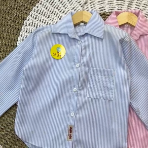 SAIBAKIDS - Kemeja Motif Salur Striped Anak Perempuan 1-4 tahun