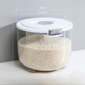 กล่องเก็บข้าวโพดระดับอาหารสำหรับใช้ในครัวเรือน ป้องกันแมลงและชื้น กล่องเก็บข้าวโพดแบบปิดแน่น กล่องเก็บแป้ง กล่องเก็บของในครัว