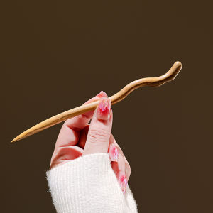 เครื่องประดับผมทรงไม้สีเขียวธรรมชาติสไตล์โบราณ เครื่องประดับผมสไตล์จีนใหม่ เครื่องประดับผมสำหรับผู้หญิง