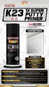 Sapporo Ultimate K23 1K Super Putty Primer: Cat Semprot Terbaik