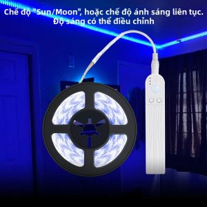 Dải Đèn LED 5V Với Cảm Biến Chuyển Động PIR Đèn Băng Dính Linh Hoạt Cho Đèn Nền TV Dưới Tủ Trưng Bày Ánh Sáng Chiếu Sáng Tự Chứa Nguồn