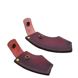 Handmade Cowhide Axe Sheath Leather Hatchet Blade Guard Portable Outdoor Camping Tool Protector with Snap Closure