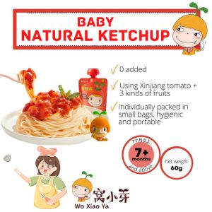 【Puddinmama】7m+ Baby nature Tomato sauce baby ketchup Baby pasta sauce fries sauce baby snacks baby snack travel pack