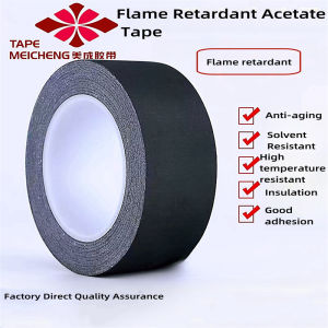 Black flame retardant acetic acid cloth tape LCD screen paste screen wire repair line fixed insulation fire-resistant high temperature wire harness tape 0.2mm thickness * 30 m length