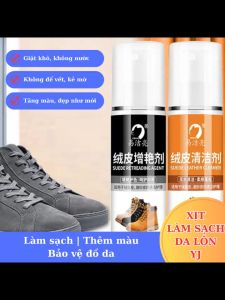 Chai Xịt Tẩy Làm Sạch Da Lộn Da Nubuck Vệ Sinh Da Lộn Làm Mềm Thêm Màu Làm Mới Cho Giày Túi.. Bằng Da Lộn