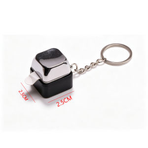 Electric Shock Prank Keychain Mini Keyboard Button Funny Shock Toy Novelty Joke Gadget Portable Trick Toy for Adult Prank Gifts