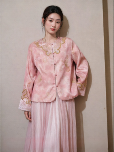 JK&JS | Jacquard and Beaded Embroidery Chinese Style Jacket Fall
