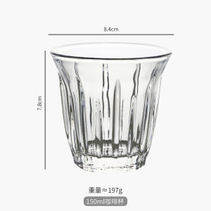 Transparent Glass Coffee Cup Hand-Poured High Temperature Resistance Home Use Water Cup Attractive Ins StyleReusable Matte