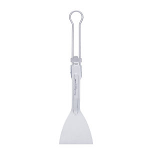 Boundless Voyage Titanium Folding Spatula Frying Shovel with Folding Handle Food Turner for Camp Kitchen Outdoor Cooking Ti1076T