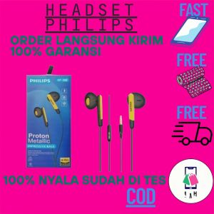 Headset Handsfree Philips Earphone Impressive Bass