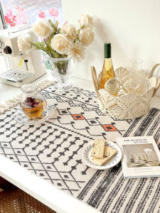 Manyue Home Retro Hepburn Style Ins Atmosphere Cotton Linen Table Mat Tablecloth Picnic Mat Photography Artifact Cover Towel