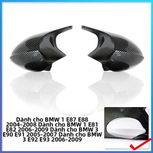 Ốp Viền Gương Chiếu Hậu Bên Hông 1 Cặp Dành Cho BMW E87 E81 E82 E90 E91 E92 E93 Kiểu Sợi Carbon ABS