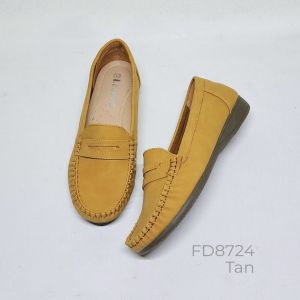 รองเท้าหุ้มส้นหนังชามัวร์สไตล์ลอฟเฟอร์ สวยมีสไตล์ใส่สบาย no.FD8724 by here_shoe_shop
