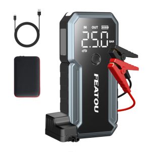 3-in-1 multifunction - Jump Starter portable 12V car battery Jump starter Emergency rechargeable battery car starter portable in-car wireless charger.