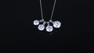 JewelryPalace Moissanite GRA D Color 1ct 1.5ct 2ct 3ct Round 925 Sterling Silver Pendant Necklace for Woman No Chain