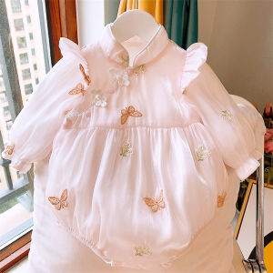 สไตล์เกาหลีเด็กมิโกะชุดพระจันทร์เต็มดวงชุดเจ้าหญิงปีนเขาสําหรับเด็กผู้หญิงทารกถึง 18 เดือนเสื้อสวมหัวแขนยาว