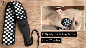 Cotton Guitar Strap Adjustable 80-137 cm Guitar Strap + Strap Pin + Capo + 5 Picks for Electric Guitar Western Guitar Bass