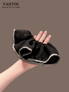 Elegant French Lace Trim Hair Ties Fashionable High Elasticity Hair Bands Stylish Hair Accessories for Women And Girls