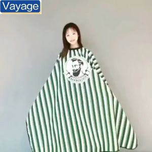 Barber Apron Salon Haircut Cape Large Hairdresser Cloths Balabal Retro Stripes Pattern 145*160CM
