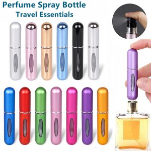 5ml Portable Perfume Atomizer Liquid Container Portatil For Cosmetics Mini Aluminum Spray Alcochol Empty Refillable Bottle