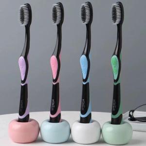 LANJUEEN | Soft Bristle Charcoal Toothbrush for Deep Cleaning