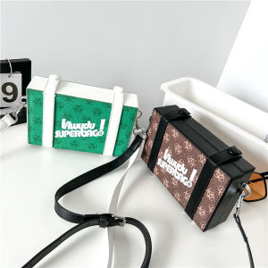 Niche Design Hair-Styling Box Bag Fashion Trendy Shoulder Bag Summer Casual Versatile Crossbody Bag Mens Small Bag