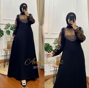 damla id gamis motif terbaru produk Amore by ruby edisi Annisa dress