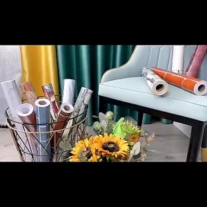 Wallpaper Dinding Motif Bunga Emas Ukuran 45Cm X 8Meter