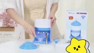 Portable Hand Crank Snow Cone Machine Manual Shaved Ice Maker Perfect for Summer Parties and Slushy Making Kitchen Tools